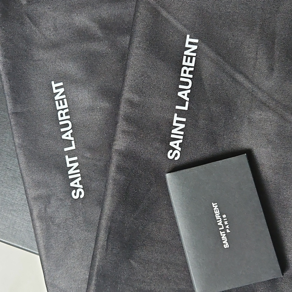 🚫HOLD🚫 NWT $1195 Saint Laurent OTK Laura 50 Black Suede Tassel Boots [Size 37] - Picture 6 of 9